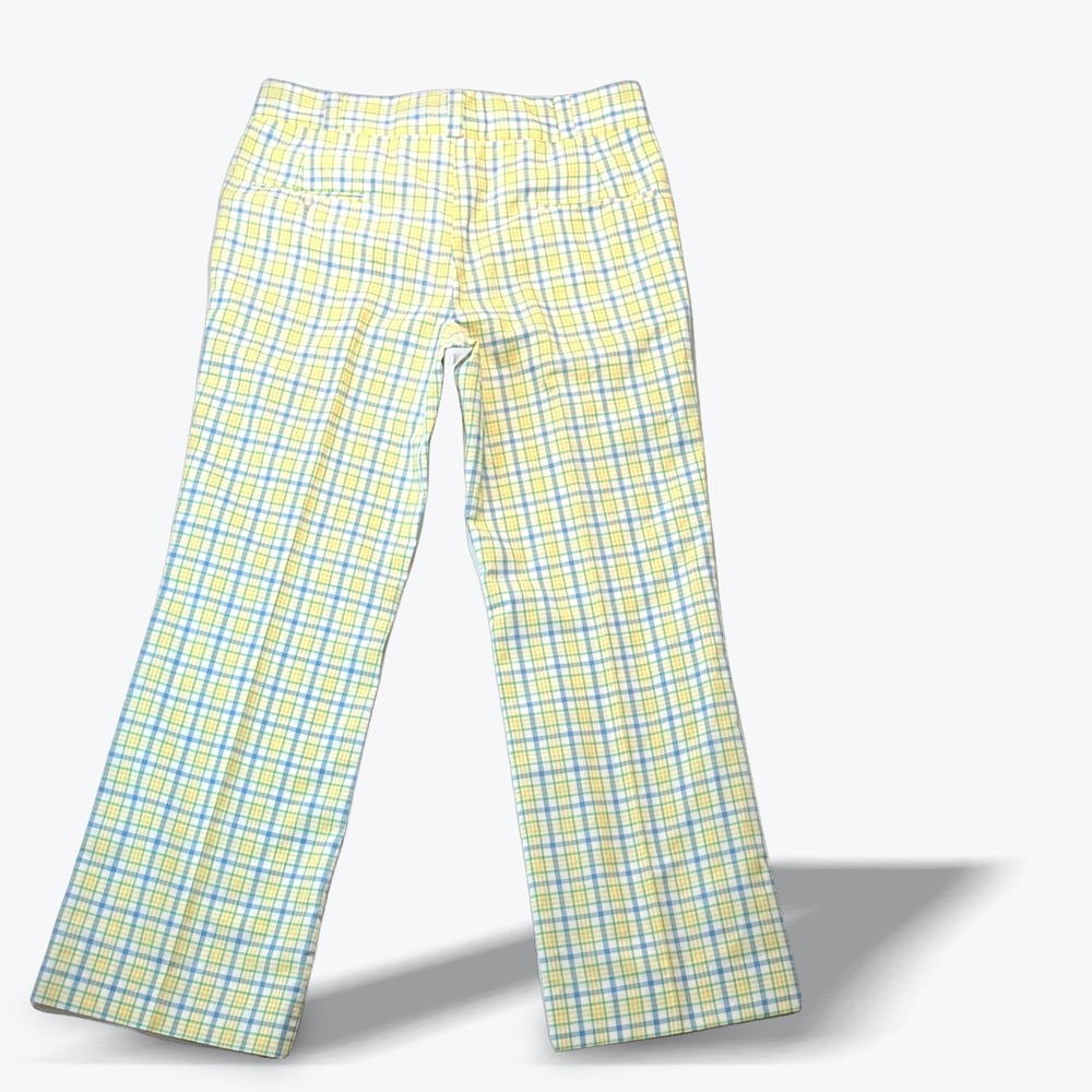 Vintage Saturdays Besties Trousers Mens 1960s Golf Preppy Yellow Blue Plaid 35